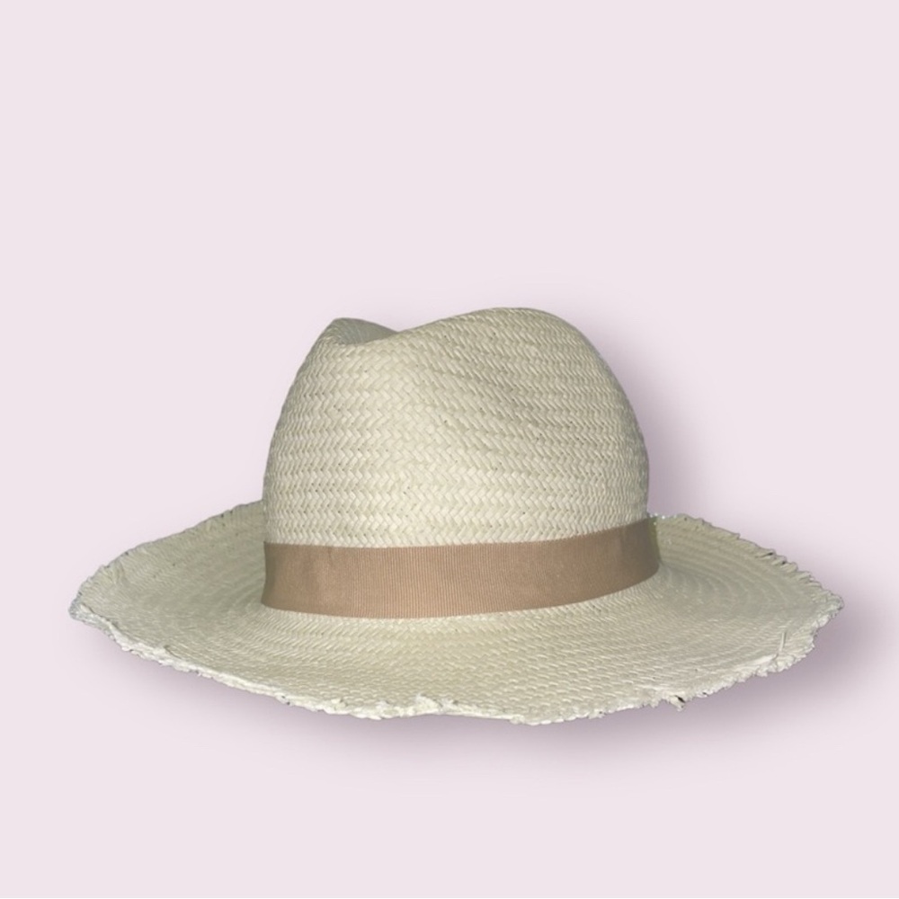NWT | Hat Attack Chapeau Fringed Packable Travel Hat White/Blanc o/s